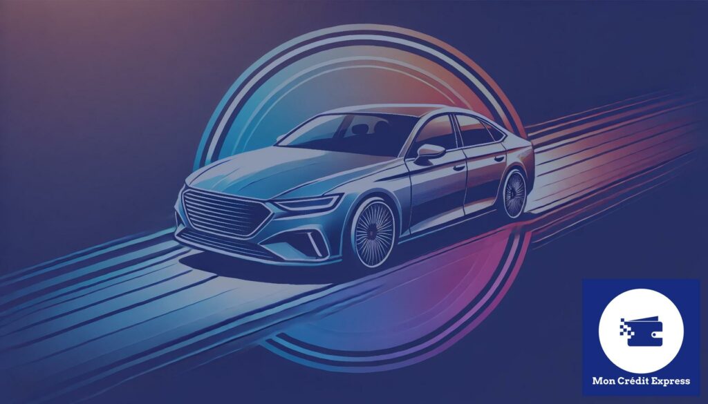 Illustration d'une voiture assez luxueuse qu'on aimerait financer avec le crédit auto le moins cher