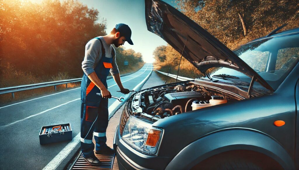 Illustration d'un pret de 700 euros par une voiture en panne qui nécessite d'être réparée