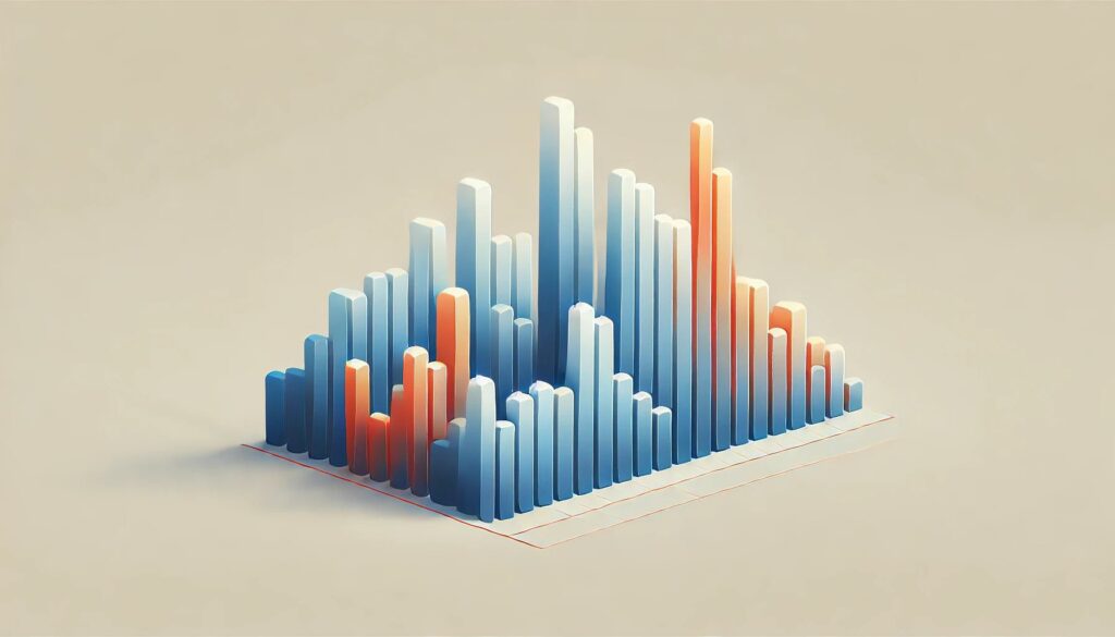 Illustration du capital restant dû et de son calcul par des histogrammes de tailles différentes